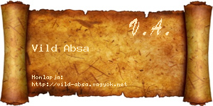 Vild Absa névjegykártya